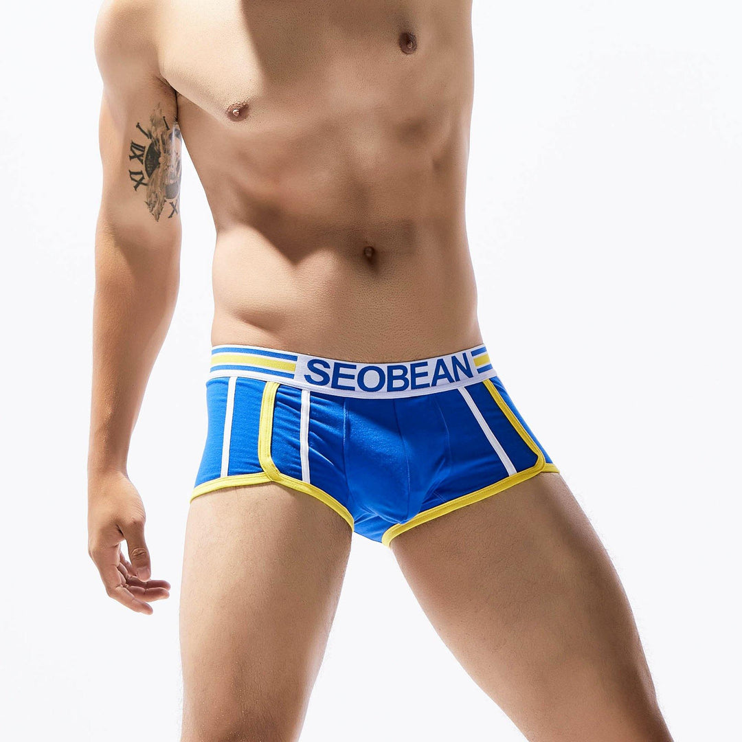 SEOBEAN Low-Rise Trunk Boxerbrief Striped Side - SEOBEAN Low-Rise Trunk Boxerbrief Striped Side - Hellblau / M (Europe Size S) - BIMONI