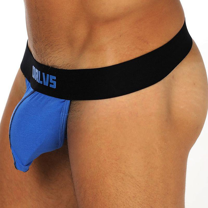 ORLVS Low-Rise Single Front Jockstrap Backless - ORLVS Low-Rise Single Front Jockstrap Backless - Blue / M (Europe Size S) - BIMONI