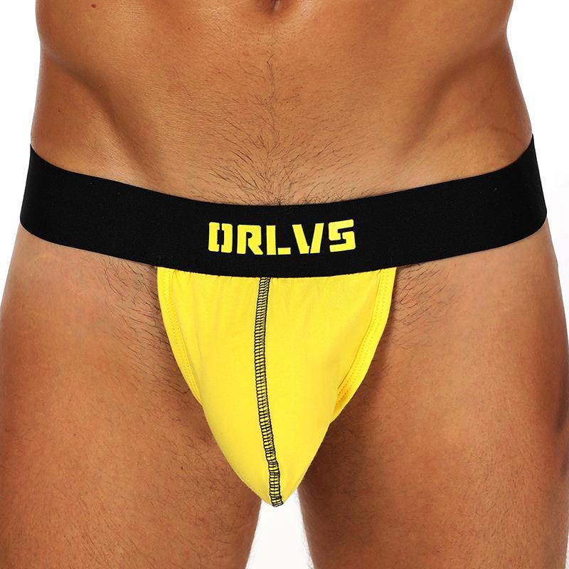 ORLVS Low-Rise Single Front Jockstrap Backless - ORLVS Low-Rise Single Front Jockstrap Backless - Yellow / M (Europe Size S) - BIMONI