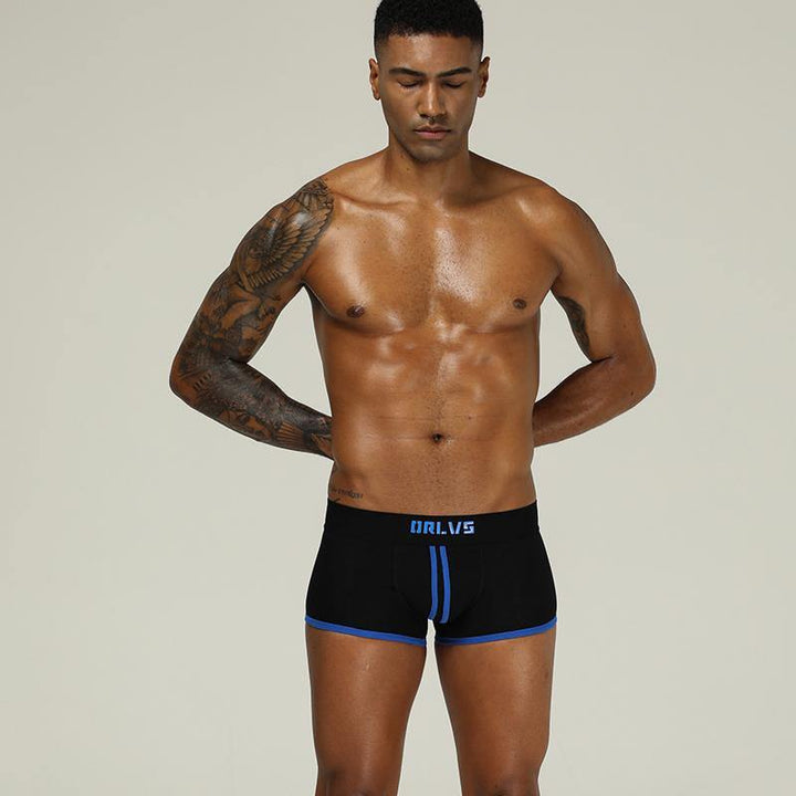 ORLVS Low-Rise Trunk Designer Boxerbriefs Fronted Line - ORLVS Low-Rise Trunk Designer Boxerbriefs Fronted Line - Blau / M (Europe Size S) - BIMONI