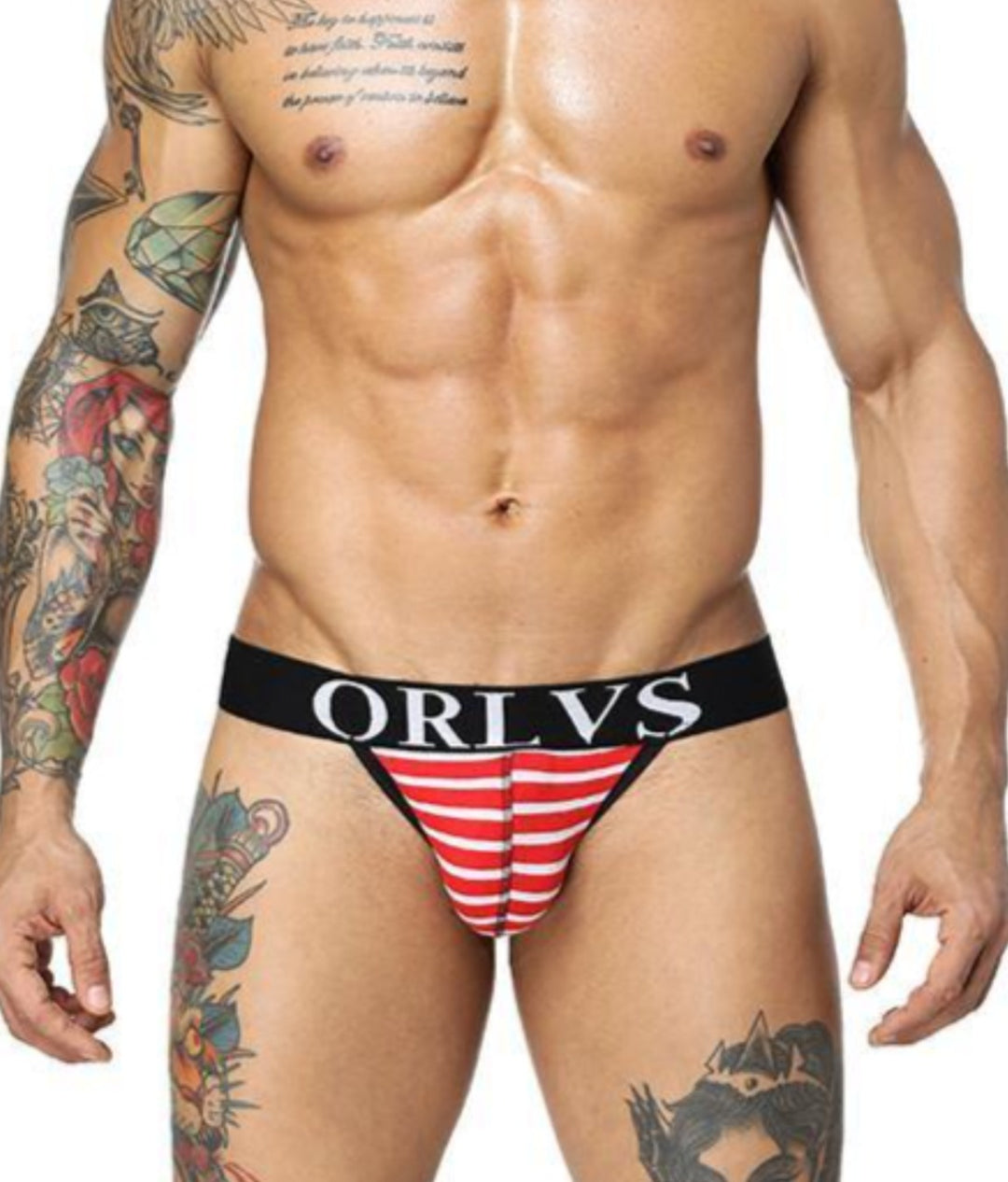 ORLVS Low-Rise Striped Backless Jockstrap - ORLVS Low-Rise Striped Backless Jockstrap - Dunkelblau / M (Europe Size S) - BIMONI