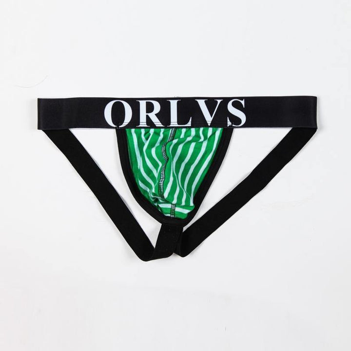 ORLVS Low-Rise Striped Backless Jockstrap - ORLVS Low-Rise Striped Backless Jockstrap - Dunkelblau / M (Europe Size S) - BIMONI