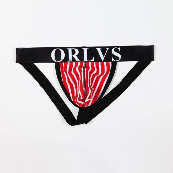 ORLVS Low-Rise Striped Backless Jockstrap - ORLVS Low-Rise Striped Backless Jockstrap - Dunkelblau / M (Europe Size S) - BIMONI