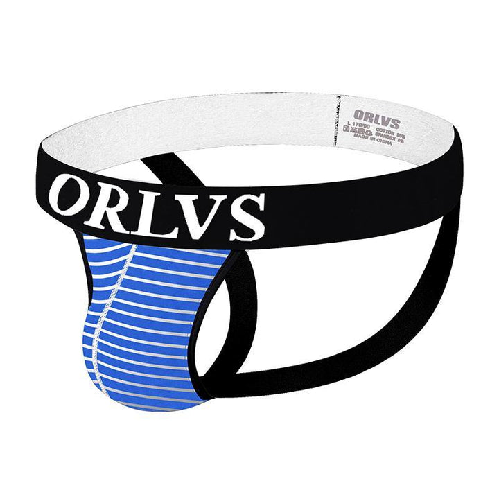 ORLVS Low-Rise Striped Backless Jockstrap - ORLVS Low-Rise Striped Backless Jockstrap - Hellblau / M (Europe Size S) - BIMONI