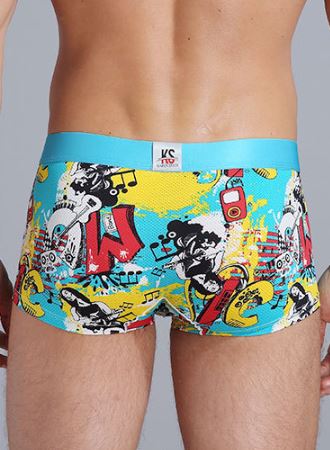 BEEMEN Sexy Herren Low-Rise Trunk Nylon Boxerbrief Bird