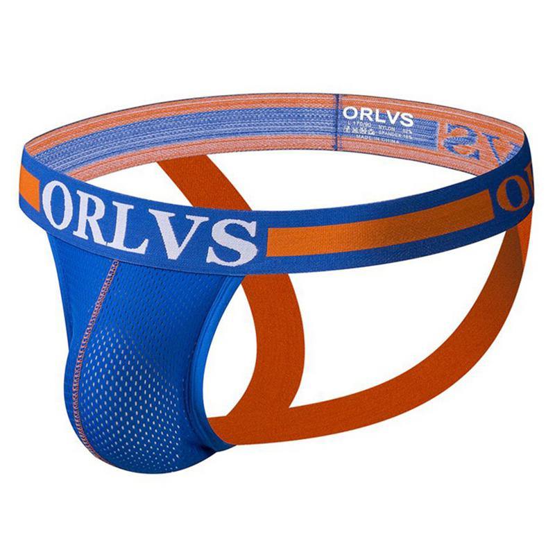 ORLVS Low-Rise Jock Strap Mesh Netzunterhose Net - ORLVS Low-Rise Jock Strap Mesh Netzunterhose Net - Dark Blue / M (Europe Size S) - BIMONI